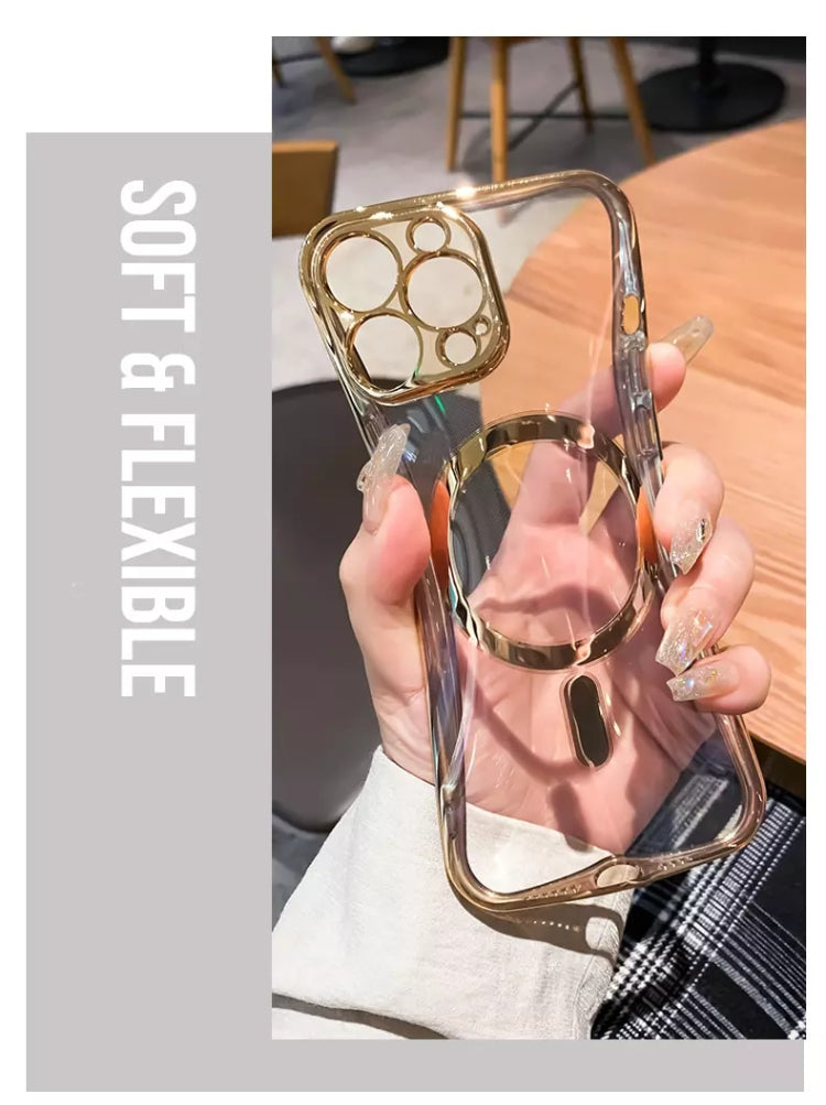 Premium Softshell Plating Straight Edges Coloured MagSafe Phone Case- for Apple iPhone 14 Series - Super Savings Technologies Co.,LTD Premium Softshell Plating Straight Edges Coloured MagSafe Phone Case- for Apple iPhone 14 Series - Super Savings Technologies Co.,LTD